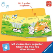 Buchcover und Innenansicht für das Buch: Mein erstes Magnetbuch - Wer gehört zu wem? Tierkinder