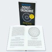 Buchcover und Innenansicht für das Buch: Doughnut Economics. Seven Ways to Think Like a 21st-Century Economist.