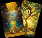Buchcover und Innenansicht für das Buch: The Path of Light Oracle