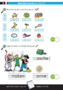 Buchcover und Innenansicht für das Buch: Die drei ??? Kids: Mein Deutschblock 1. Klasse