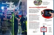 Buchcover und Innenansicht für das Buch: WAS IST WAS Feuerwehr. Mit vollem Einsatz