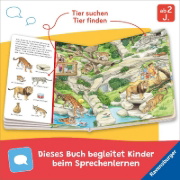 Buchcover und Innenansicht für das Buch: Sachen suchen: Besuch im Zoo