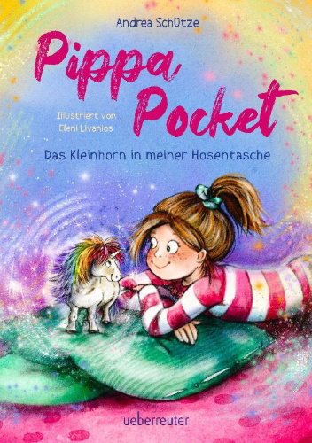 Buchcover und Innenansicht für das Buch: Pippa Pocket - Das Kleinhorn in meiner Hosentasche