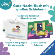 Buchcover und Innenansicht für das Buch: Play+ Mein erstes Schiebebuch Gute Nacht - ab 18 Monate
