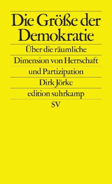 Buchcover und Innenansicht für das Buch: Die Größe der Demokratie