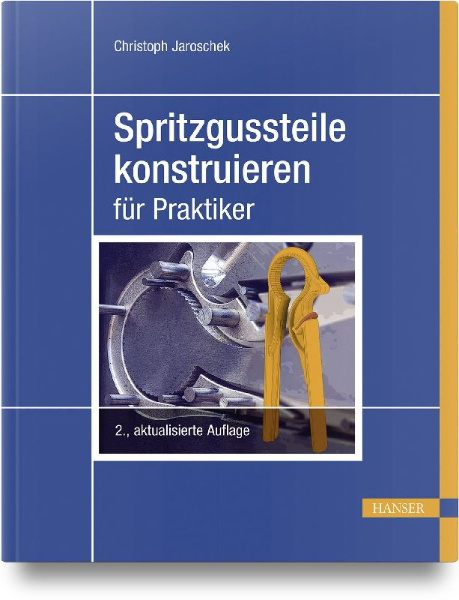 Buchcover und Innenansicht für das Buch: Spritzgussteile konstruieren
