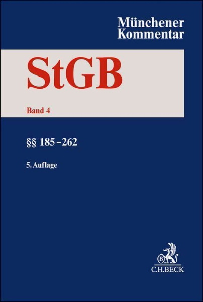 Buchcover und Innenansicht für das Buch: Münchener Kommentar zum Strafgesetzbuch  Bd. 4: §§ 185-262
