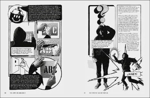 Buchcover und Innenansicht für das Buch: Stencil Graffiti. Das Handbuch
