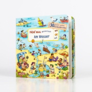 Buchcover und Innenansicht für das Buch: Hör mal (Soundbuch): Wimmelbuch: Am Wasser