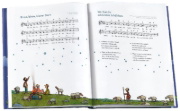 Buchcover und Innenansicht für das Buch: Unsere Gute-Nacht-Lieder