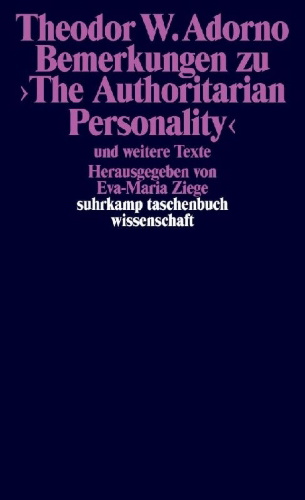 Buchcover und Innenansicht für das Buch: Bemerkungen zu >The Authoritarian Personality<