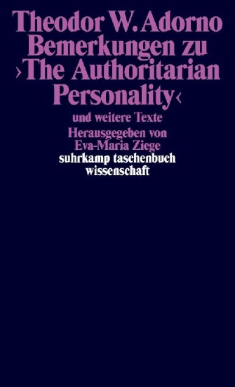 Buchcover und Innenansicht für das Buch: Bemerkungen zu >The Authoritarian Personality<