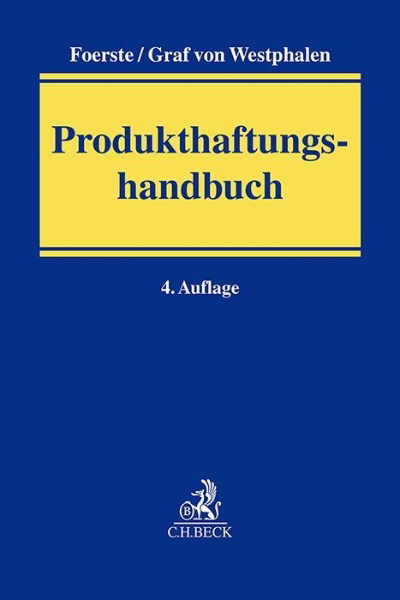Buchcover und Innenansicht für das Buch: Produkthaftungshandbuch