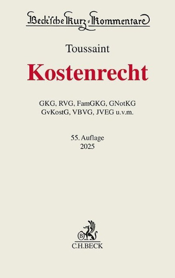 Buchcover und Innenansicht für das Buch: Kostenrecht