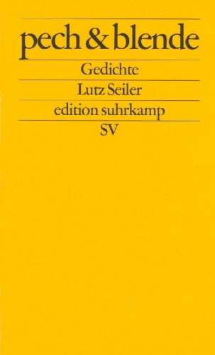 Buchcover und Innenansicht für das Buch: pech und blende