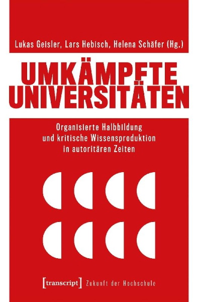 Buchcover und Innenansicht für das Buch: Umkämpfte Universitäten