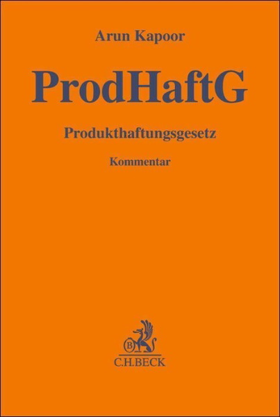 Buchcover und Innenansicht für das Buch: Produkthaftungsgesetz. ProdHaftG