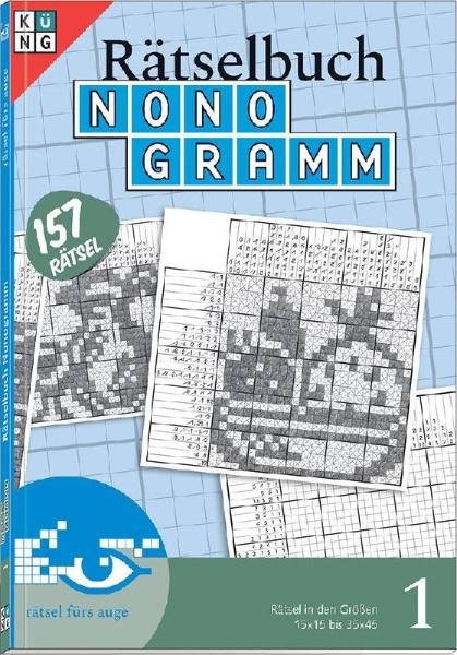 Buchcover und Innenansicht für das Buch: Rätselbuch Nonogramm 1