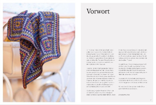 Buchcover und Innenansicht für das Buch: Granny Squares für die Kleinen