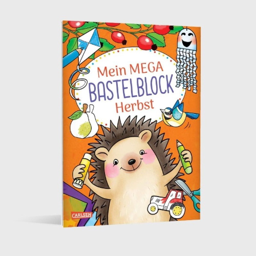 Buchcover und Innenansicht für das Buch: Mein MEGA Bastelblock: Herbst