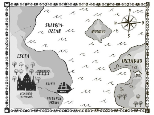 Buchcover und Innenansicht für das Buch: Tourmaline and the Island of Elsewhere