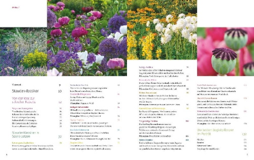 Buchcover und Innenansicht für das Buch: Ganzjährig attraktive Beete mit Blatt und Blüte