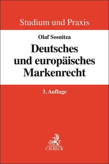 Buchcover und Innenansicht für das Buch: Deutsches und europäisches Markenrecht