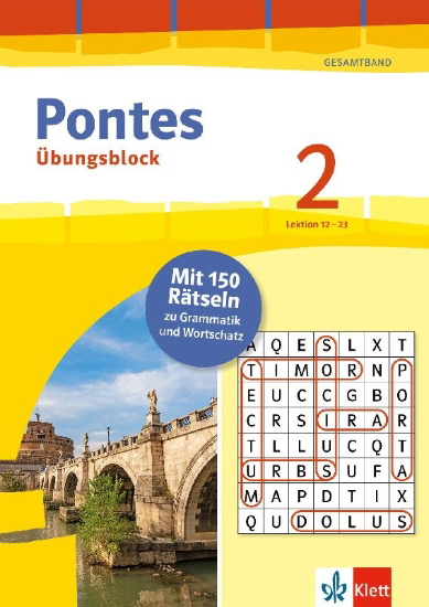 Buchcover und Innenansicht für das Buch: Pontes 2 Gesamtband (ab 2020) - Übungsblock zum Schulbuch 2. Lernjahr