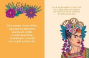 Buchcover und Innenansicht für das Buch: Frida Kahlo für alle Lebenslagen