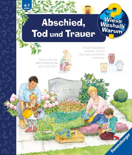 Buchcover und Innenansicht für das Buch: Wieso? Weshalb? Warum?, Band 42: Abschied, Tod und Trauer