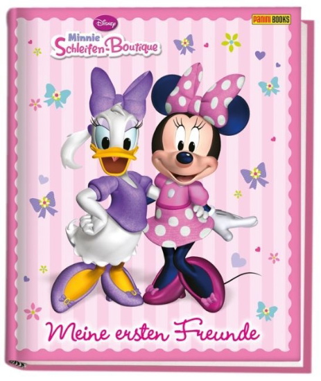 Buchcover und Innenansicht für das Buch: Disney Minnie Schleifen-Boutique Kindergartenfreundebuch