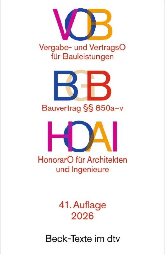 Buchcover und Innenansicht für das Buch: VOB / BGB  / HOAI