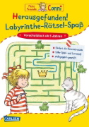 Buchcover und Innenansicht für das Buch: Conni Gelbe Reihe (Beschäftigungsbuch): Herausgefunden! Labyrinthe-Rätsel-Spaß