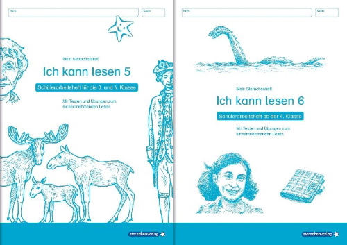 Buchcover und Innenansicht für das Buch: Ich kann lesen 5 und 6 - im Set - 2 Schülerarbeitshefte 3. und 4. Klasse