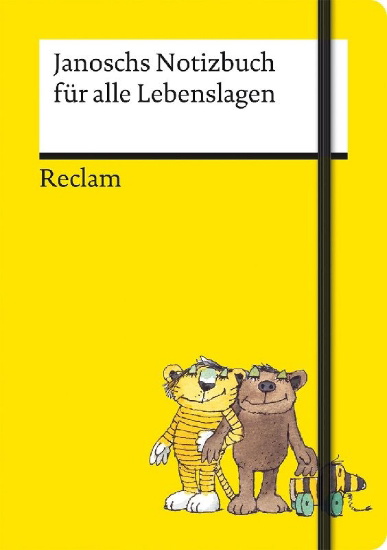 Buchcover und Innenansicht für das Buch: Janoschs Notizbuch für alle Lebenslagen