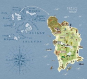 Buchcover und Innenansicht für das Buch: Island Dreams - Der Garten am Meer