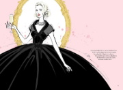 Buchcover und Innenansicht für das Buch: Grace Kelly. The Illustrated World of a Fashion Icon