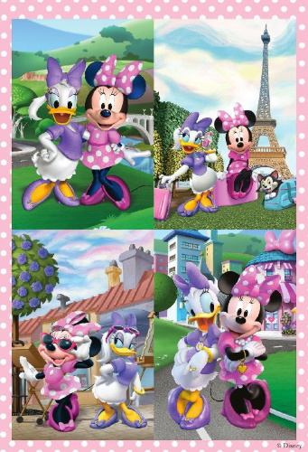 Buchcover und Innenansicht für das Buch: Disney Minnie: Mein großer Sticker- und Malspaß