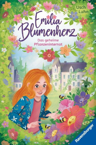 Buchcover und Innenansicht für das Buch: Emilia Blumenherz, Band 1 - Das geheime Pflanzeninternat
