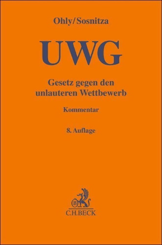 Buchcover und Innenansicht für das Buch: Gesetz gegen den unlauteren Wettbewerb