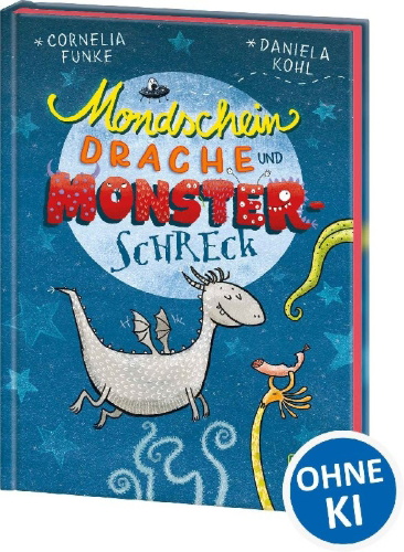 Buchcover und Innenansicht für das Buch: Mondscheindrache und Monsterschreck
