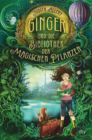 Buchcover und Innenansicht für das Buch: Ginger und die Bibliothek der magischen Pflanzen