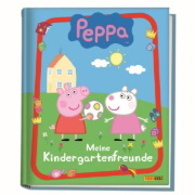 Buchcover und Innenansicht für das Buch: Peppa Kindergartenfreundebuch
