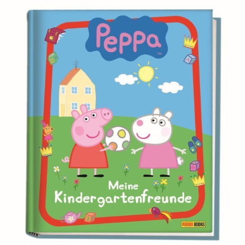 Buchcover und Innenansicht für das Buch: Peppa Kindergartenfreundebuch