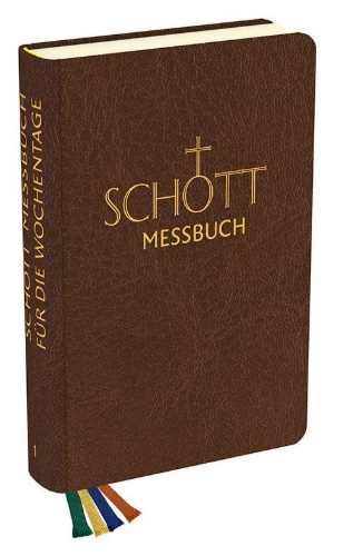 Buchcover und Innenansicht für das Buch: SCHOTT Messbuch - Für die Wochentage - Band 1: Geprägte Zeiten