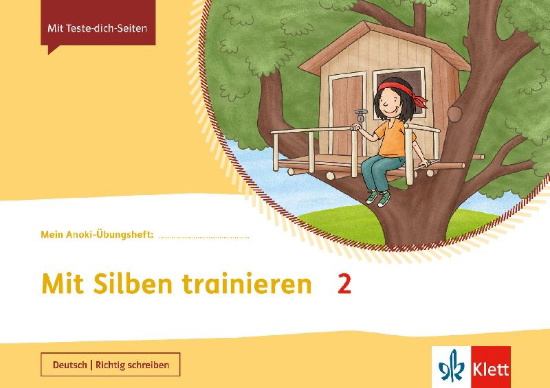 Buchcover und Innenansicht für das Buch: Mein Anoki-Übungsheft. Mit Silben trainieren. Klasse 2