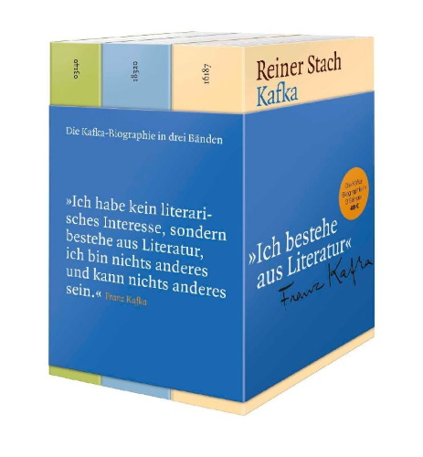 Buchcover und Innenansicht für das Buch: Die Kafka-Biographie in drei Bänden