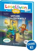 Buchcover und Innenansicht für das Buch: Leselöwen Comics 2. Klasse - Gefahr in der Oberwelt