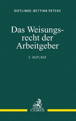 Buchcover und Innenansicht für das Buch: Das Weisungsrecht der Arbeitgeber