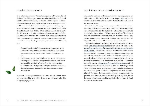 Buchcover und Innenansicht für das Buch: Inspirieren statt beschäftigen